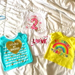 LOT Toddler Girl’s shirts size 2T